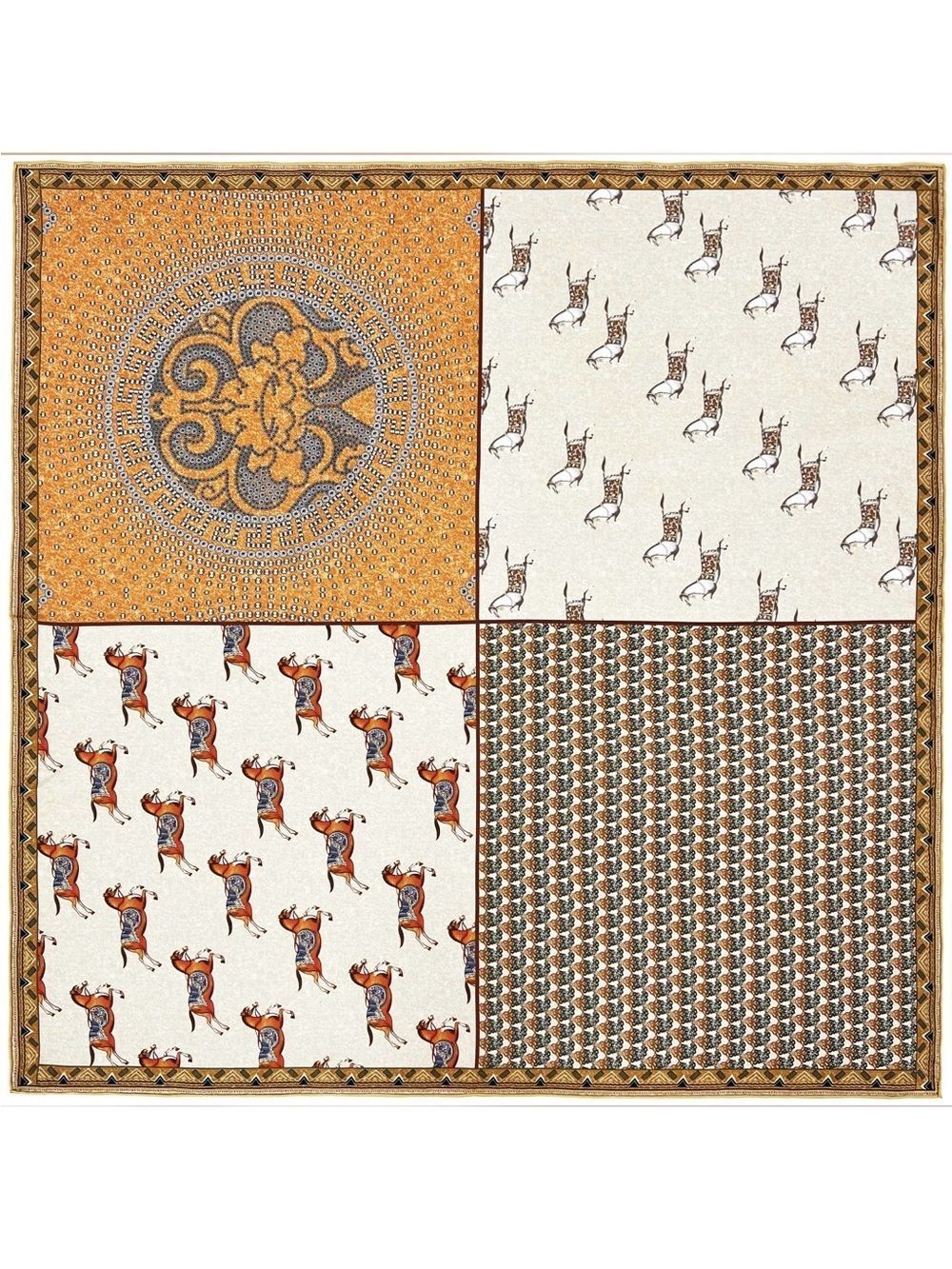 Carolina Lemke Equestrian Path Silk Scarf With Hand - 012